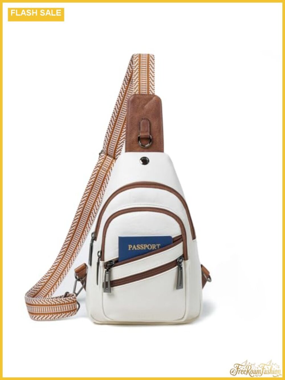 Vegan Leather Crossbody Sling Bag Adjustable Strap Fanny Pack Travel Purse